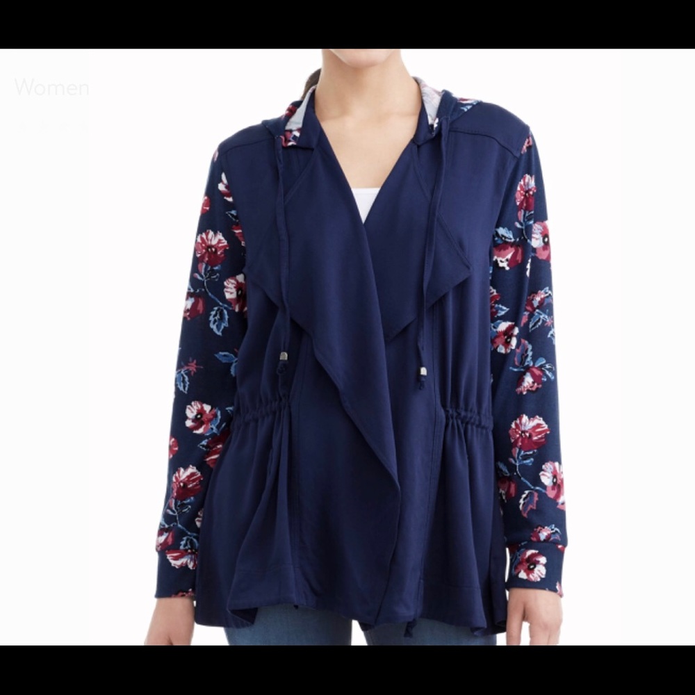 🌸3/$25 FLORAL Waterfall Drape Front Jacket(5)